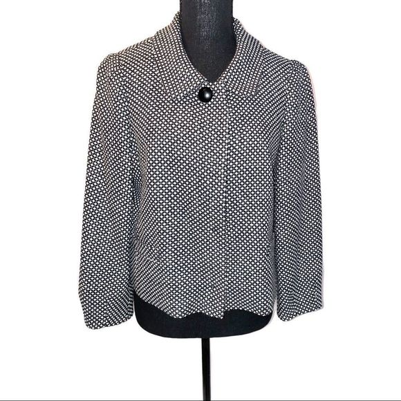 Banana Republic wool black/white cropped jacket - Picture 1 of 7